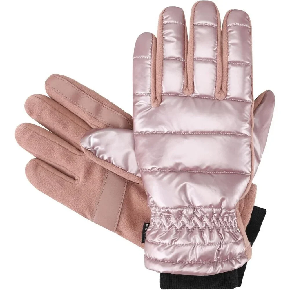 Women's New Blush Water Repellent Sleekheat Gloves Touchscreen Iridescent Flip